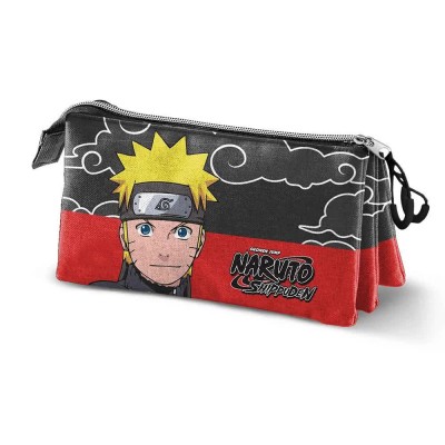 канцеларски,принадлежности,karactermania,triple,pocket,clouds,naruto,shippuden,pencil,case,grey,(black,red)
