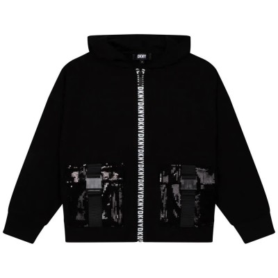 суичър,детски,блузи,dkny,d35s57,hoodie,black,(black)