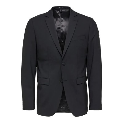 сако,мъжки,сака,selected,slim,elon,blazer,black