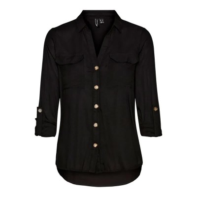 риза,с,дълъг,ръкав,дамски,блузи,дамски,ризи,vero,moda,bumpy,new,long,sleeve,shirt,black