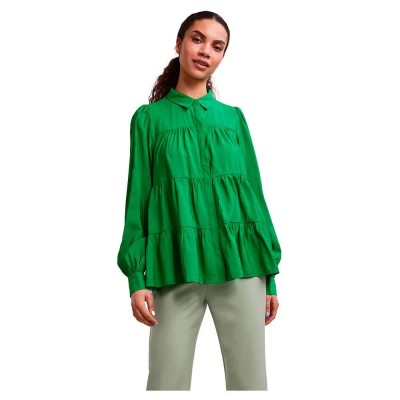 риза,с,дълъг,ръкав,дамски,ризи,yas,pala,long,sleeve,shirt,green,(fern,green)