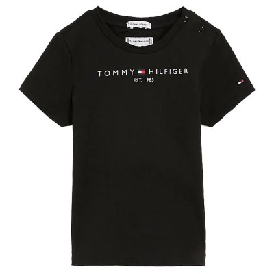 тениска,детски,тениски,tommy,hilfiger,essential,short,sleeve,t,shirt,black
