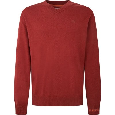 блуза,мъжки,пуловери,pepe,jeans,andre,v,neck,sweater,red