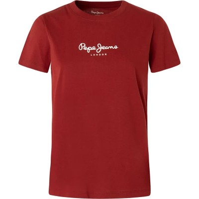 тениска,дамски,тениски,pepe,jeans,camila,short,sleeve,t,shirt,burnt,red,(red)