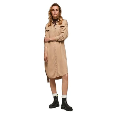 рокля,дамски,поли,и,рокли,pepe,jeans,lidia,dress,beige,(light,biscuit)