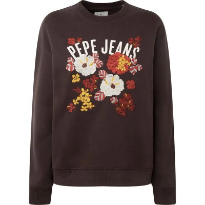 блуза,дамски,блузи,pepe,jeans,stephanie,sweatshirt,brown
