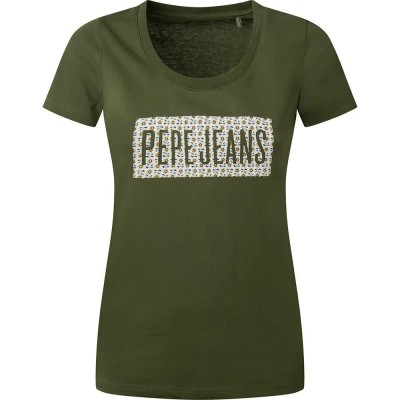тениска,дамски,тениски,pepe,jeans,susan,short,sleeve,t,shirt,green,(thyme)