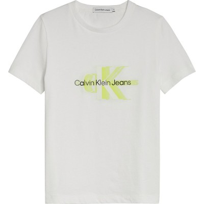 тениска,детски,тениски,calvin,klein,jeans,perforated,glow,monogram,long,sleeve,t,shirt,white
