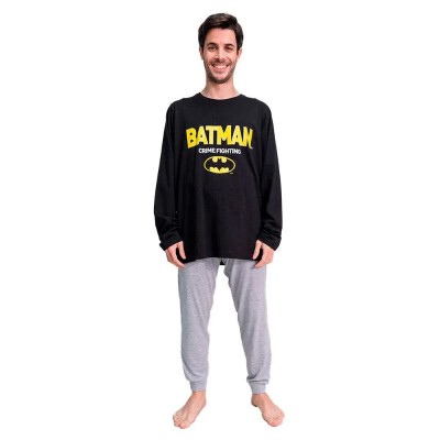 пижама,мъжки,пижами,cerdá,batman,long,sleeve,pyjama,grey,(black)