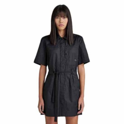 рокля,дамски,поли,и,рокли,g,star,army,short,sleeve,short,dress,black