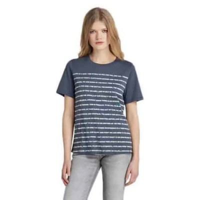 тениска,дамски,тениски,g,star,stripe,text,short,sleeve,t,shirt,blue,(fantem,blue)