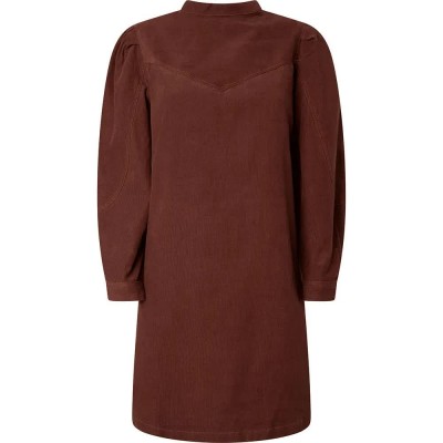 рокля,дамски,поли,и,рокли,pepe,jeans,lorena,long,sleeve,dress,brown,(truffle)