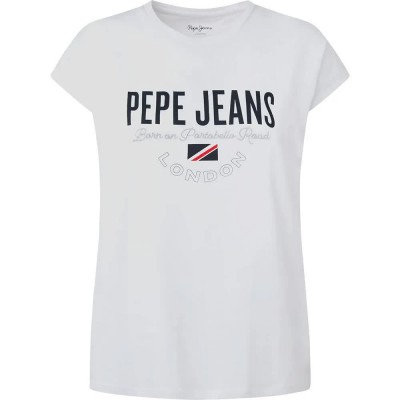 тениска,дамски,тениски,pepe,jeans,parker,short,sleeve,t,shirt,white,(white)