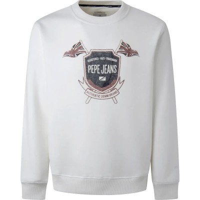 блуза,мъжки,пуловери,pepe,jeans,platon,sweatshirt,white