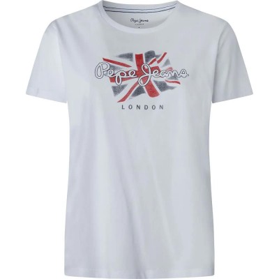 тениска,дамски,тениски,pepe,jeans,poppy,short,sleeve,t,shirt,white,(white)