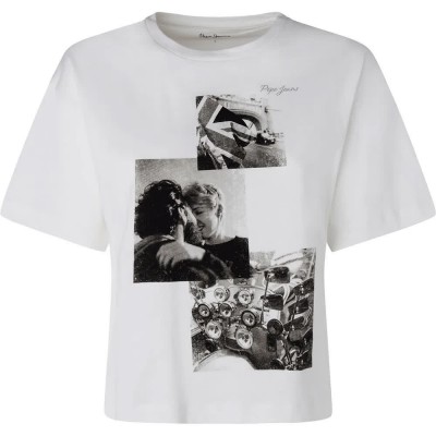 тениска,дамски,тениски,pepe,jeans,tayla,short,sleeve,t,shirt,white,(white)