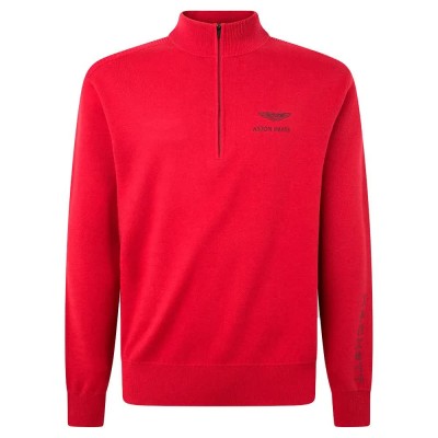 блуза,мъжки,пуловери,hackett,amr,half,zip,sweater,red,(red,sin)