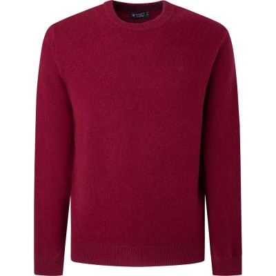 блуза,мъжки,пуловери,hackett,lambswool,sweater,syrah,(red)