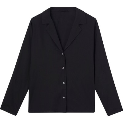 тениска,дамски,тениски,calvin,klein,000qs6848e,long,sleeve,v,neck,t,shirt,black