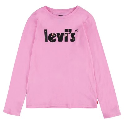 тениска,детски,тениски,levi´s,®,graphic,long,sleeve,t,shirt,begonia,pink,(pink)