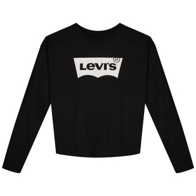 тениска,детски,тениски,levi´s,®,light bright meet & greet,long,sleeve,t,shirt,black