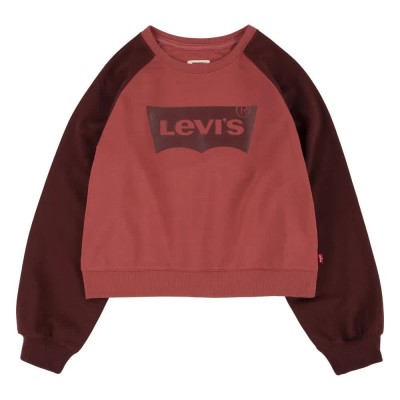 блуза,детски,блузи,levi´s,®,raglan batwing crew,sweatshirt,red,(mineral,red)