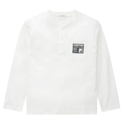 тениска,детски,тениски,tom,tailor,regular,printed,henley,long,sleeve,t,shirt,whisper,white,(white)