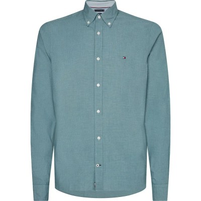 карирана,риза,мъжки,ризи,tommy,hilfiger,natural,soft,micro,check,long,sleeve,shirt,hunter,multi,(green)