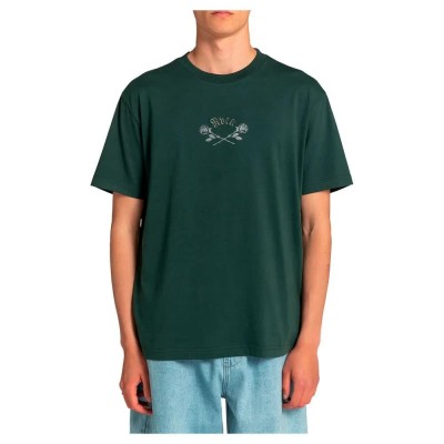 тениска,мъжки,тениски,rvca,opposites,skull,short,sleeve,t,shirt,green,(hunter,green)