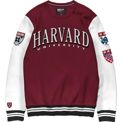 блуза,мъжки,пуловери,replay,dyed,brushed,cotton,sweatshirt,red