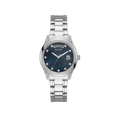 часовник,часовници,guess,aura,watch,silver