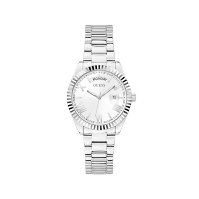 часовник,часовници,guess,luna,watch,silver