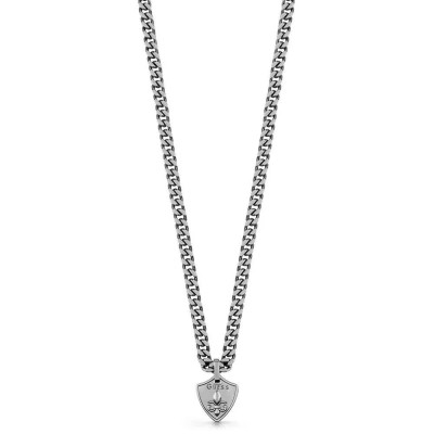 бижутерия,guess,28,8,mm,curb,4dc,shield,as,necklace,silver,(silver)