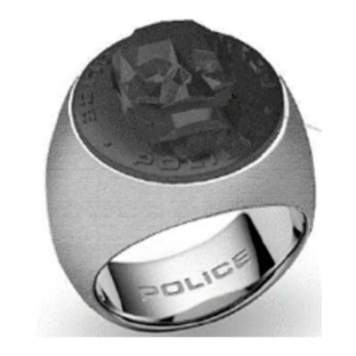 бижутерия,police,pj.26579rss,ring,black,silver,(black)