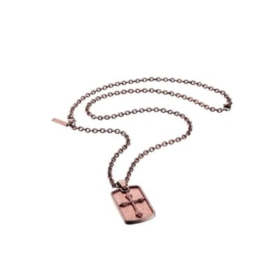 бижутерия,police,s14ajh02p,necklace,brown,(brown)