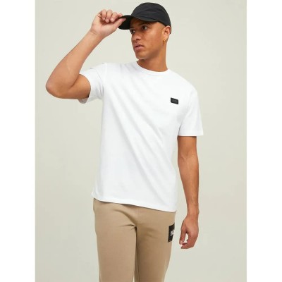 тениска,мъжки,тениски,jack,&,jones,classic,waffle,badge,short,sleeve,t,shirt,white,(white)