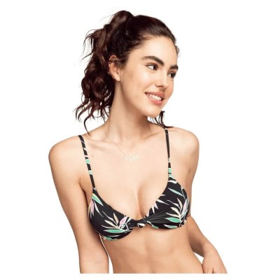 дамски,бански,костюми,billabong,sol,searcher,knotted,trilet,bikini,top,black,(flowers)