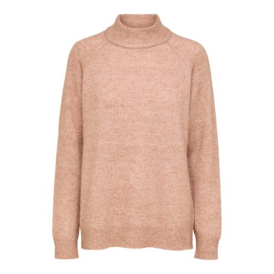 блуза,дамски,пуловери,дамски,плетени,дрехи,selected,lulu,high,neck,sweater,brown