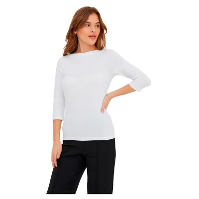 тениска,дамски,тениски,vero,moda,panda,modal,3,4,sleeve,t,shirt,bright,white,(white)