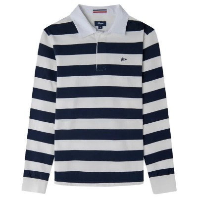 мъжки,блузи,с,яка,façonnable,stripes,long,sleeve,polo,navy,white,(white,blue)