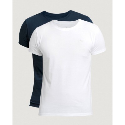 тениска,мъжки,тениски,gant,901002108109,short,sleeve,crew,neck,t,shirt,2,units,blue