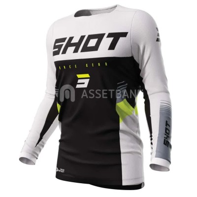 блуза,с,дълъг,ръкав,мъжки,тениски,дамски,тениски,shot,tracer,long,sleeve,jersey,white,black,(tracer,black)