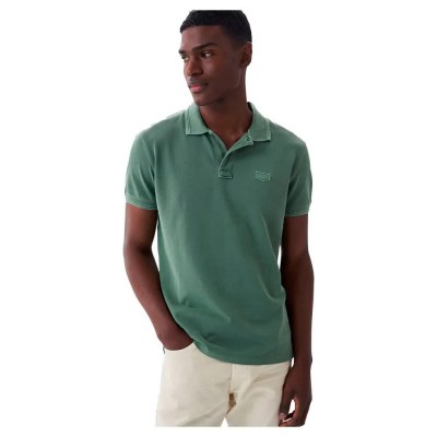 дънки,мъжки,блузи,с,яка,salsa,jeans,premium,wash,short,sleeve,polo,green