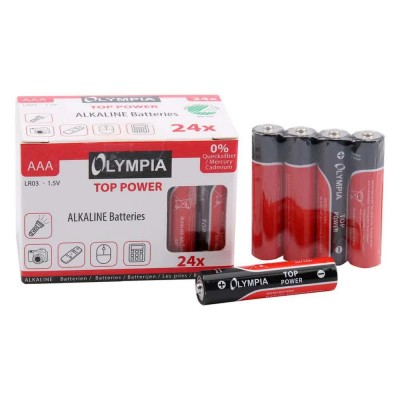 батерии,olympia,top,power,aaa,alkaline,battery,24,units,red,(black,red)