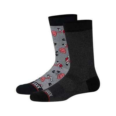 чорапи,мъжки,чорапи,saxx,underwear,whole,crew,socks,2,pairs,black,(black,heather,mingo)