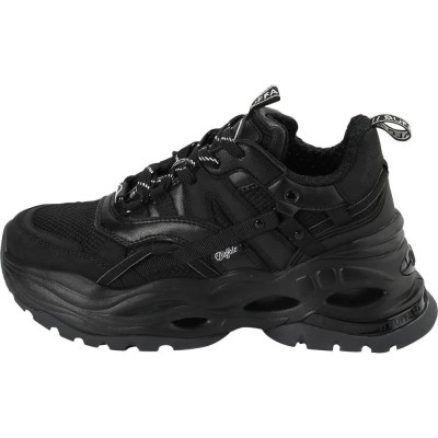 обувки,дамски,маратонки,buffalo,boots,triplet,hollow,trainers,black,(black)
