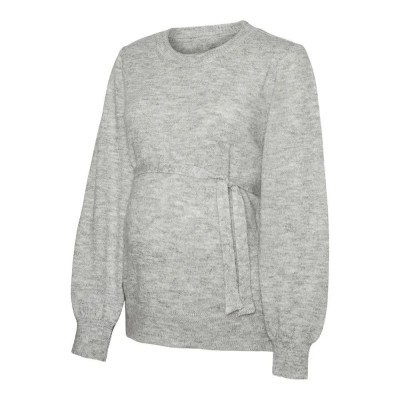 блуза,дамски,пуловери,дамски,плетени,дрехи,mamalicious,new,anne,maternity,sweater,light,grey,melange,(grey)
