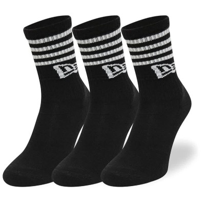 чорапи,мъжки,чорапи,new,era,stripe,crew,crew,socks,3,pairs,black,(black)