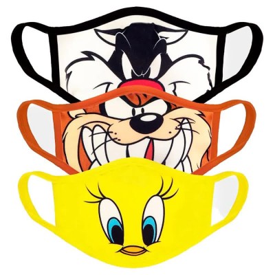 други,аксесоари,difuzed,warner,bros,looney,tunes,face,mask,3,units,multicolor