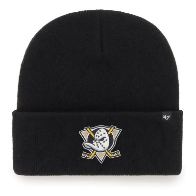 шапка,всички,шапки,47,mlb,anaheim,ducks,haymaker,beanie,black,black,(black)